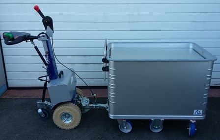 Tracteur pousseur - Auptino - pour bac à fond mobile avec timon_0