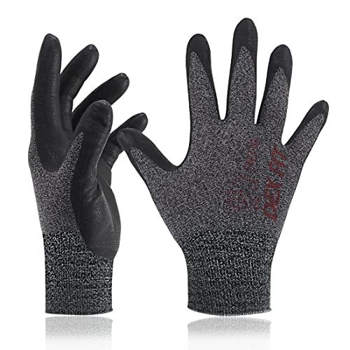 DEX FIT Gants de Travail FN330 - Tricot 3D sans couture, revêtement nitrile anti-dérapant, compatibles écran tactile_0