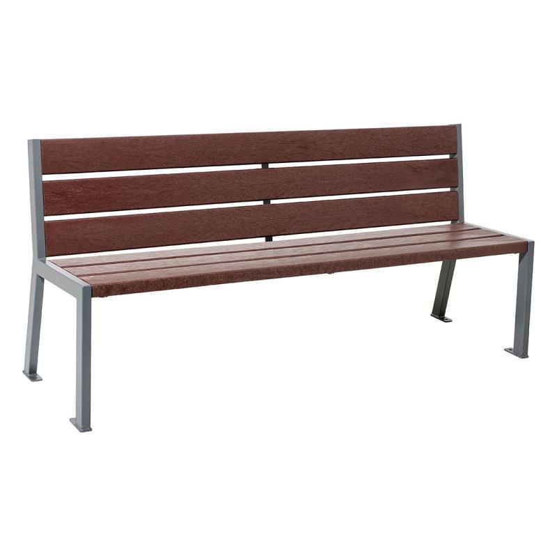 Banc plastique recyclé et acier silaos® 6 lames ref : 209604.Gpro_0