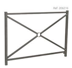 Barrière urbaine de ville - ORLEANS - 1470 mm de longueur, 1206 mm de hauteur hors tout - Poteaux en tubes acier_0