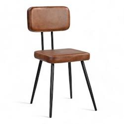 Bistromania Chaise de salle à manger en cuir SOHO - Marron - KH019_0