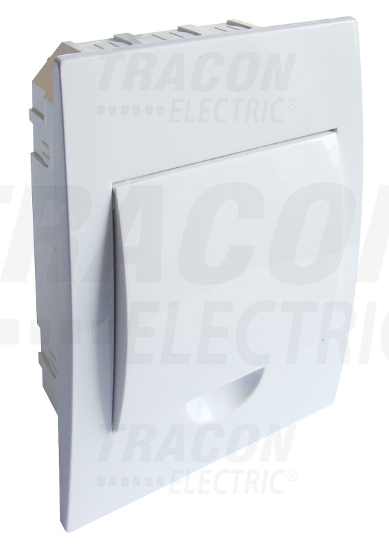Boîte de distribution encastrée - cache blanc fumée - rail N-PE 1×6 modules - IP40 - dimensions 200×160×60mm_0
