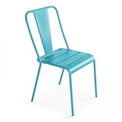 Oviala Business Chaise en métal bleu - blue steel 106491_0