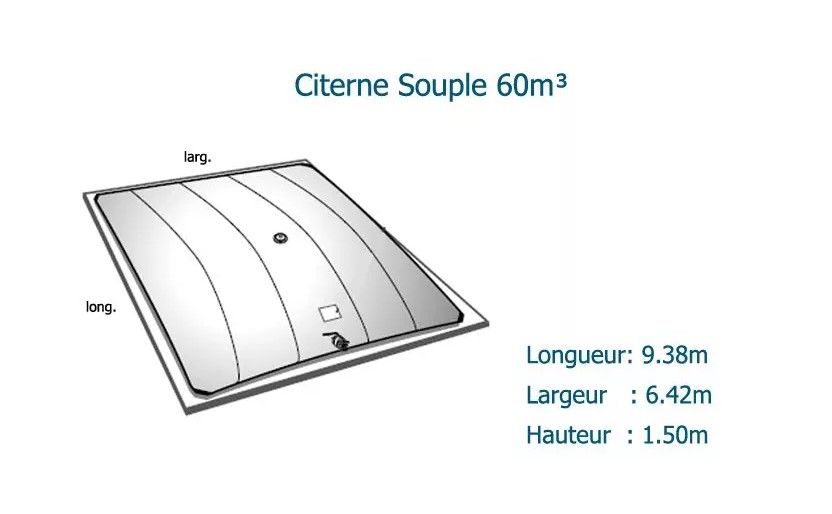 Citerne souple eau potable WP1100 - NEATFX - 60 m³ - Réalisée en tissu EXOM-WP_0