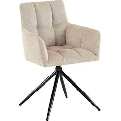 CLP Chaise de salle à manger Jonah Tissu Marron clair - marron textile 327006_0