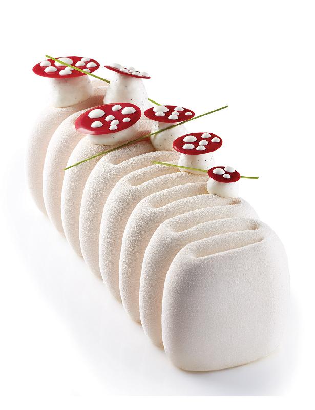 Crème - Moule silicone bûche Pavoni Italia_0