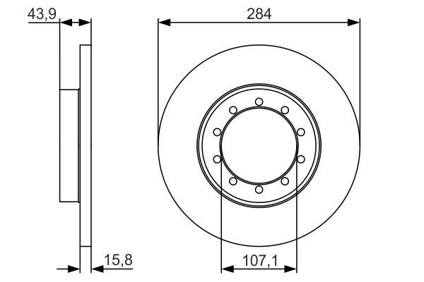 Disque de frein Bosch 0986479A34 - boîte de 2 disques - arrière - type plein_0