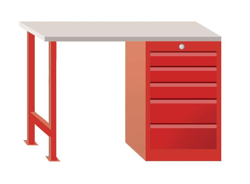 Établi modulaire Multiplex avec armoire à tiroirs 5T 1200 mm MW Tools MOD121_0
