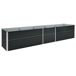 Helloshop26 - Jardinière lit surélevé plantes fleurs jardin acier galvanisé 400 x 80 x 77 cm anthracite 02_0001119 - 3000074781536_0
