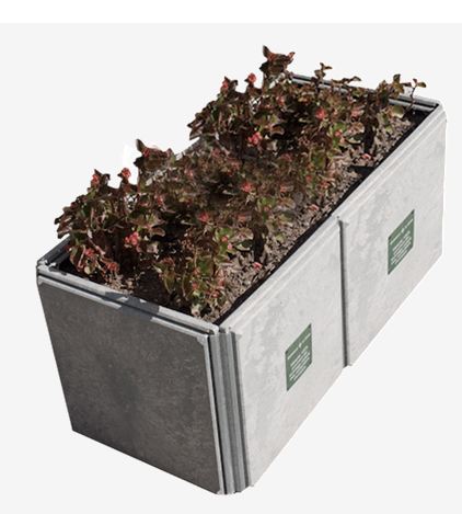 Jardinière ECO double UM1486 - 100% plastique recyclé et sans entretien_0