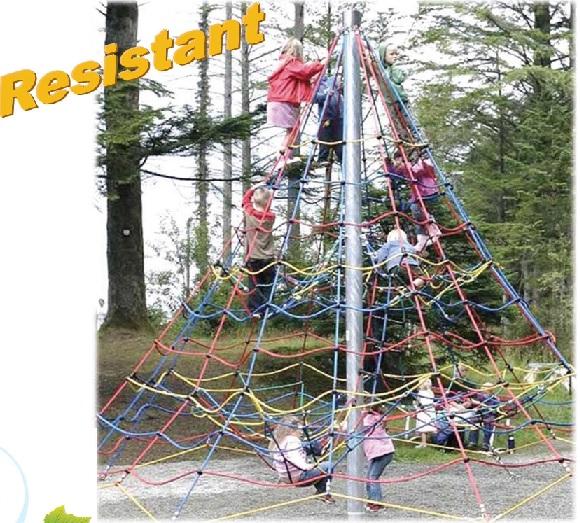 Jeu pyramide 4,5m - diamètre 7m - aire de jeux certifiée TÜV - multicolore avec corde renforcée_0