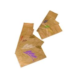 Packnwood FHC - 1000 Pcs - Sac à pain en papier kraft brun décor bleu - 170x70x490mm - recyclable et micro-ondes_0