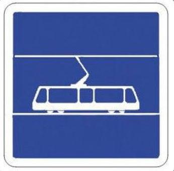 Panneau routier - Position arrêt tramway (C7) en aluminium - 3 formats disponibles - Conforme normes France et Europe_0