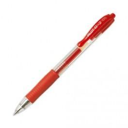 PILOT STYLO À BILLE POINTE FINE RÉTRACTABLE ENCRE GEL ROUGE CORPS PLASTIQUE AVEC GRIP CAOUTCHOUC G2