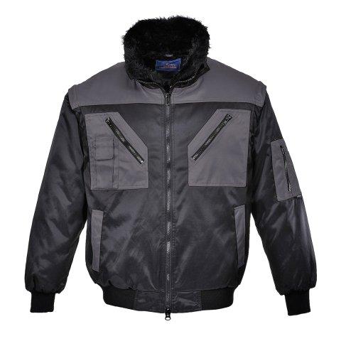 PORTWEST PJ20 BLOUSON PILOTE BICOLORE NOIR/GRIS - TAILLE XXL