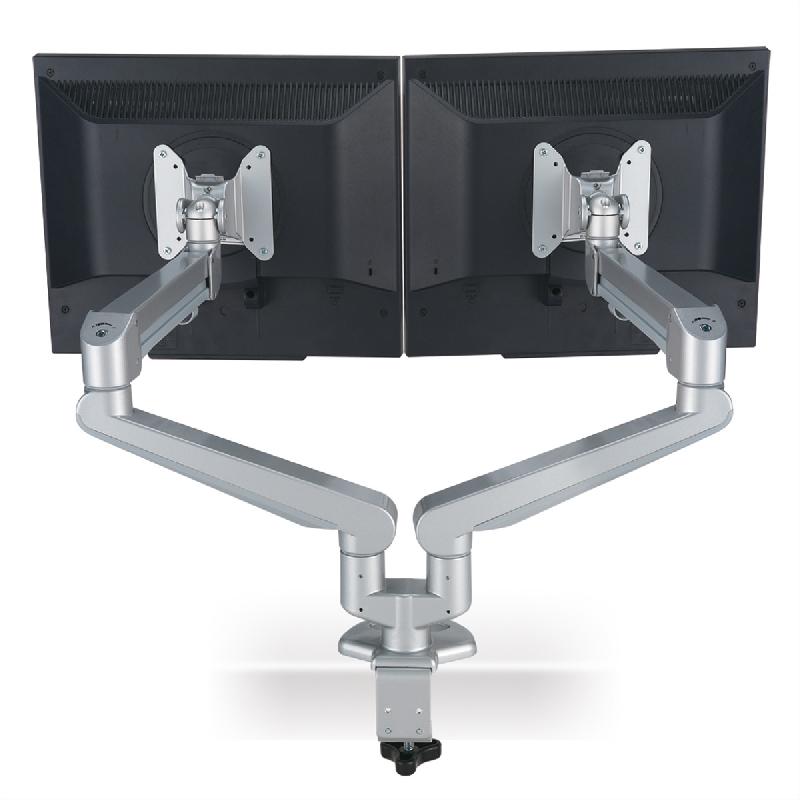 ROLINE Support double LCD pneumatique, 2 articulations, pivot_0