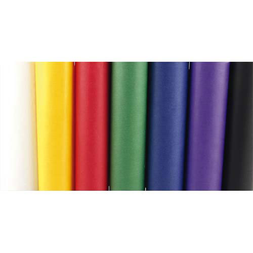 ROULEAU DE PAPIER KRAFT CLAIREFONTAINE - 65 G - 10 X 0,7 M - COLORIS VIFS ASSORTIS - LOT DE 50
