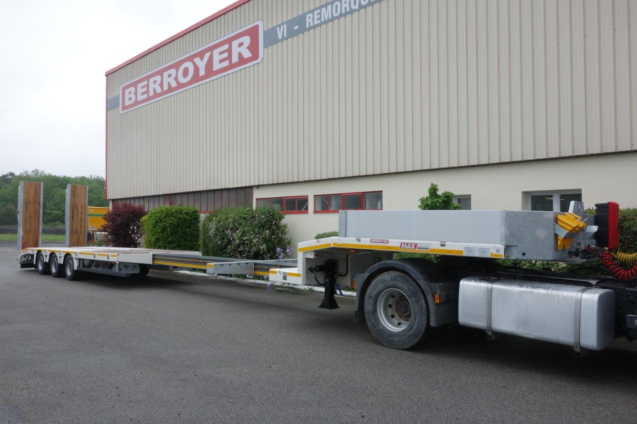Semi-remorques porte-engins MAXTRAILER MAX100 extensible - 3 essieux SAF - freins tambours - véhicule neuf 9009_0
