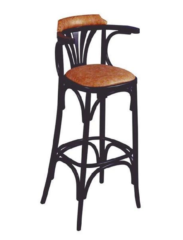 Tabouret de bar bistrot - assise et haut du dos rembourrés_0