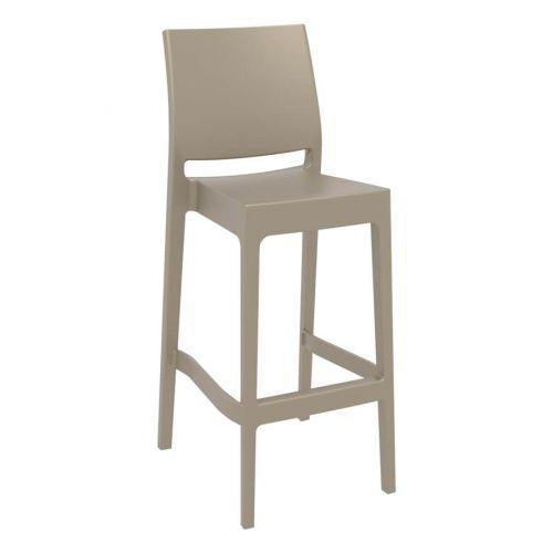 TABOURET DE BAR EMPILABLE - TAUPE - SPICE