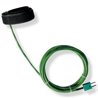 Thermocouple K de surface pour tuyauterie - fixation velcro 350 mm - Ø maxi 100 mm - câble 2 m - plage -20 à +90 °C_0