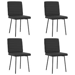 VidaXL Chaises à Manger Lot De 4 Noir Similicuir - noir 8721158567161_0