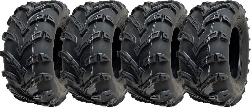 25x10.00-12 ATV Quad Tyres 6ply Wanda P377 E-Marked Road Legal 50J (Set of 4)_0