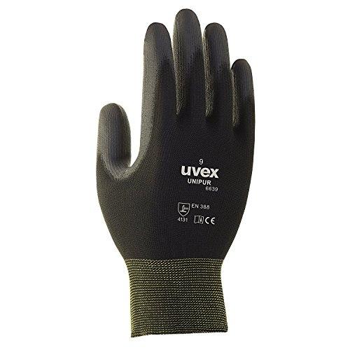 Gants de sécurité UVEX 60248 Unipur 6639 - Taille 7, noirs - Bonne prise en main et haute flexibilité_0