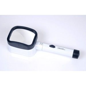 Loupe éclairante rectangulaire inclinable 61 640 231 - Optico-Paris SAS - Grossissement 2.8x - Dimensions 100x75 mm_0