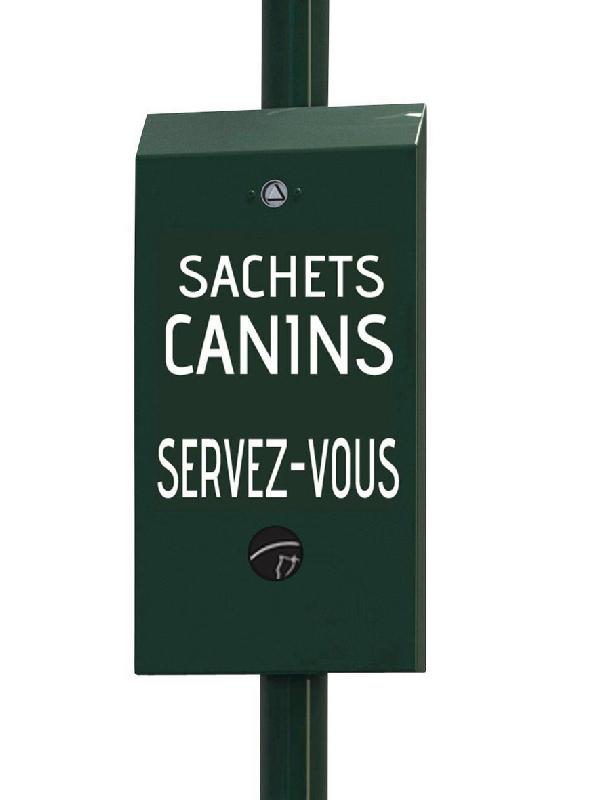 Boîtier distributeur de sacs pour déjections canines en aluminium - 300 sachets - Fermeture sécurisée_0