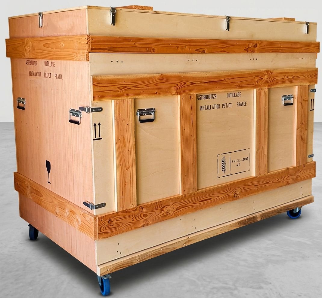 Caisse en bois réutilisable sur mesure, type Navette_1