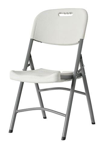 Chaise pliante blanche Polychaise - Collectivité, polypropylène M2, multi-usage_0