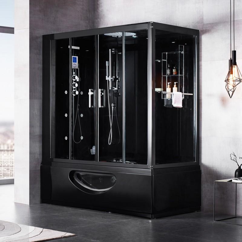 COMBI BALNEO DOUCHE HAMMAM CBH BLACK ARCHIPEL® 179X97 - GAUCHE_0