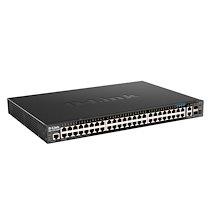 D-Link DGS-1520-52MP Géré L3 Gigabit Ethernet (10/100/1000) Connexion Ethernet, supportant l'alimentation via ce port (PoE) 1U Noir_0