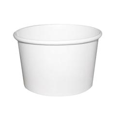 ECOLOMIQUE - 25 Pcs - Pot carton blanc chaud et froid - 230 ml, Ø90 mm, Hauteur: 60 mm - ECO210SOUPCO9 - blanc en carton ECO210SOUPCO9_0