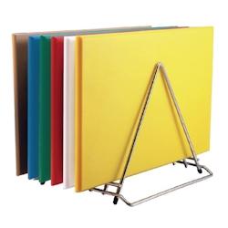 Ensemble de 6 Planche à découper professionnelle 530 x 320 x 20 mm avec support - Equipementpro - VB53-6/CH052_0