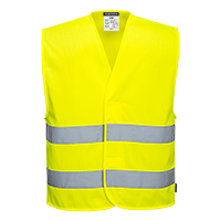 Gilet réfléchissant 2 bandes Hi-Vis MeshAir jaune - certifié CE - EN ISO 20471 Class 2 - taille L/XL_0
