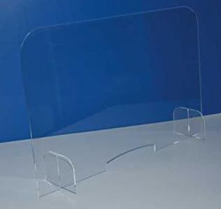 Hygiaccueil - Paroi en plexiglass pour comptoirs d'accueil, bureaux et caisses - Modèles à poser ou fixer_0