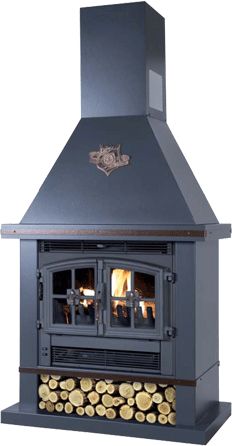 POÊLE À BOIS CLASSIQUE 14 KW CHAMBORD NOIR DEVILLE C07367.06