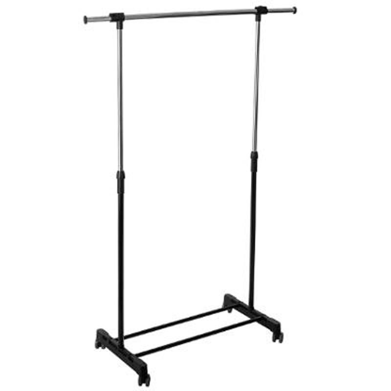 Portant à vêtement extensible 1 barre - Noir - 165 cm - Paris Prix_0