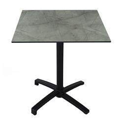 Table César 60x60cm - marbre gris - Proloisirs - gris multi-matériau 3700103115096_0