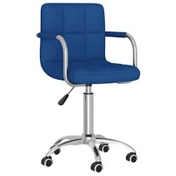 VidaXL Chaise Pivotante De Salle à Manger Bleu Tissu - bleu 3087973_0
