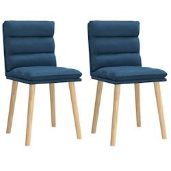 VidaXL Chaises à Manger Lot De 2 Bleu Tissu - bleu 4101301_0
