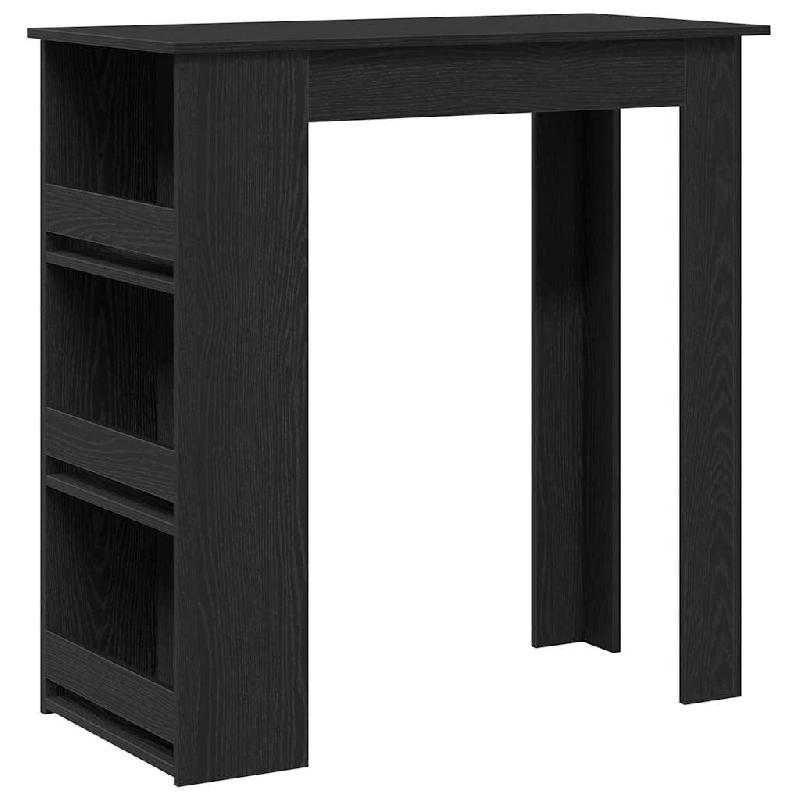 VidaXL Table de bar avec étagère de rangement chêne noir Modèle Boréal Panorama Nova - 862079_0