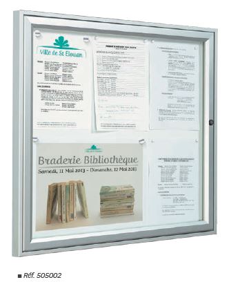 Vitrine d'extérieur élégante et peu encombrante - Épaisseur 30mm - TRADITION - Affichage de 2 à 18 A4_0