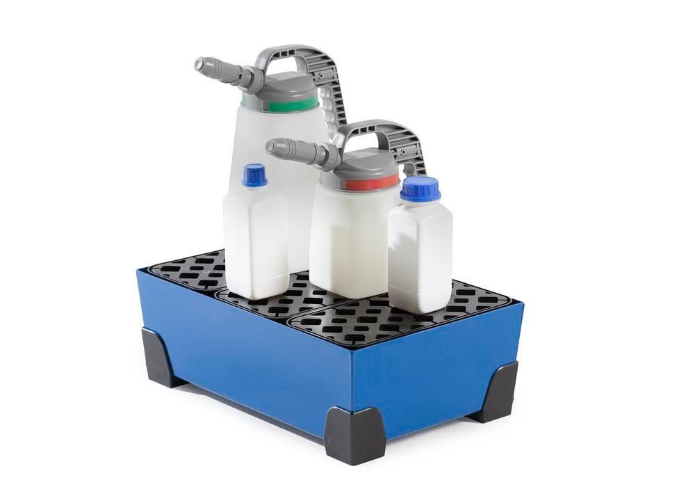 250689w - Bac de rétention en acier peint pour bidons Classic-Line - construction soudée, empilable, anti-corrosion_0