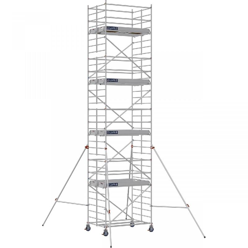 Échafaudage roulant aluminium DOCKER 150 version lisses - Hauteur de travail : 9,90 m - DUARIB - 7220080_0