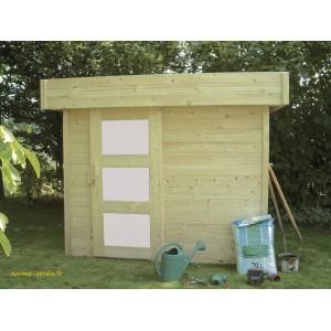 Abri de jardin en bois 28 mm - s8214- sans plancher_0
