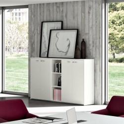 Armoire moyenne 4 portes avec niche - Quadrifoglio - Meuble de bureau pratique_0