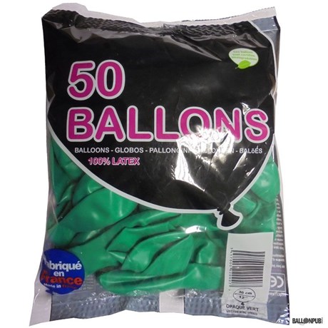 BALLON VERT 30 CM (VENDU PAR 50)